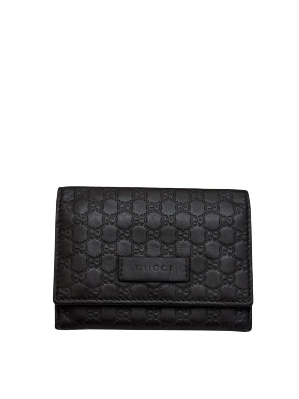 GUCCI - DARK BROWN MICRO GUCCISSIMA CARD CASE HOLDER WALLET